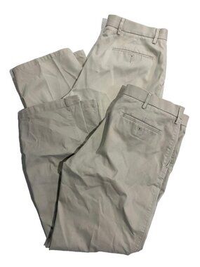 DOCKERS / HAGGAR Lot: 2 Pairs Classic Business Casual Pants 34x30 Office Preppy
